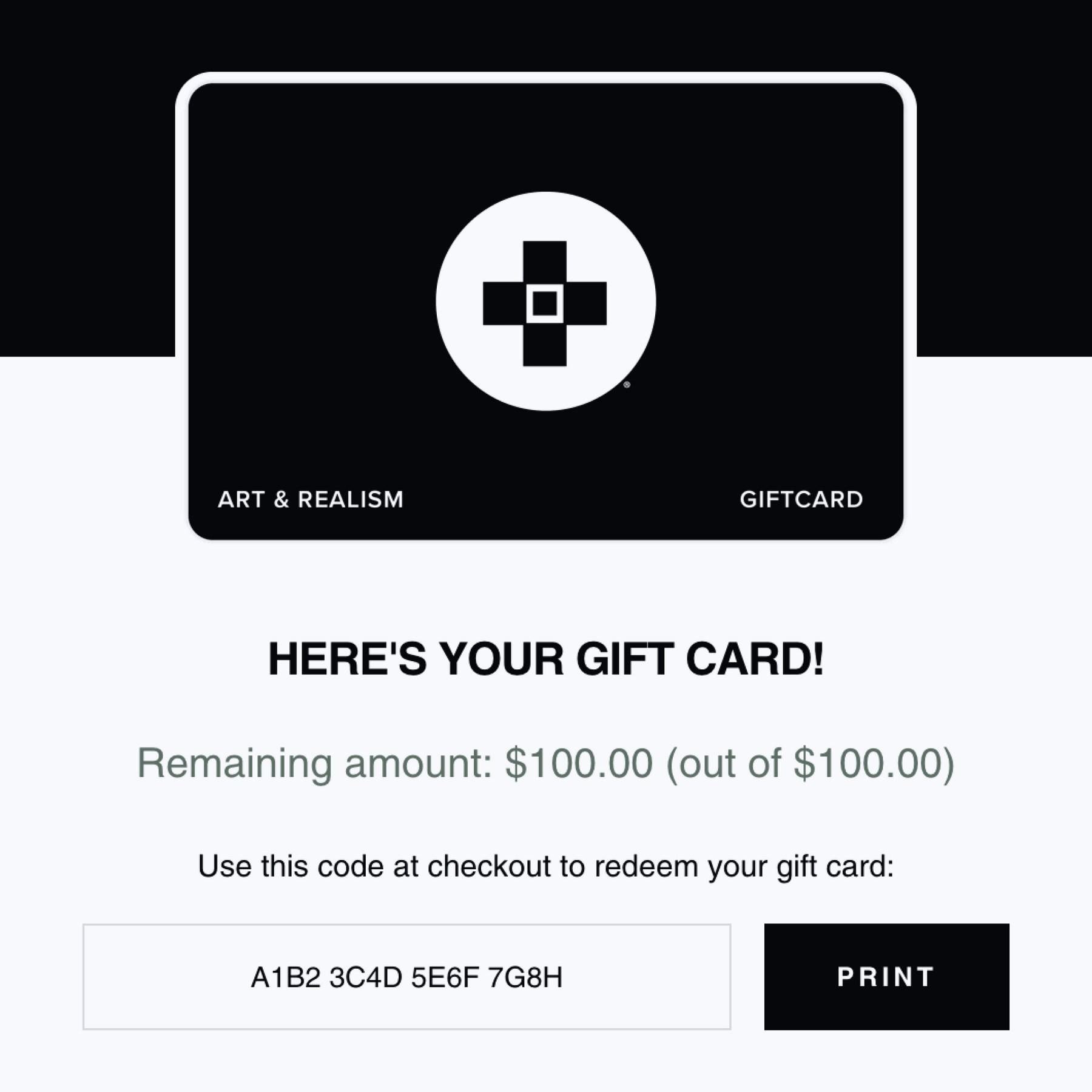 Art & Realism eGift Card