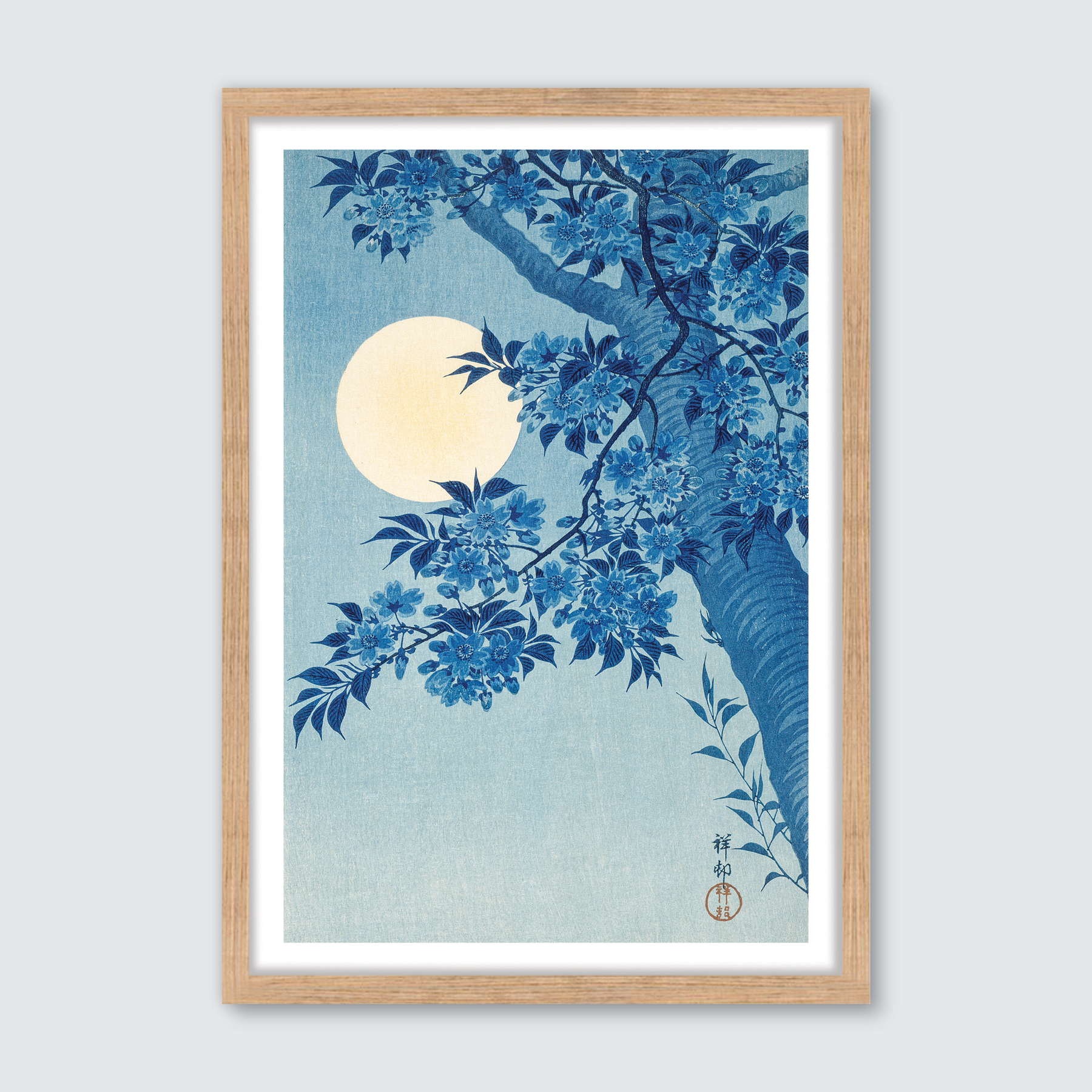 Blossoming Cherry on a Moonlit Night