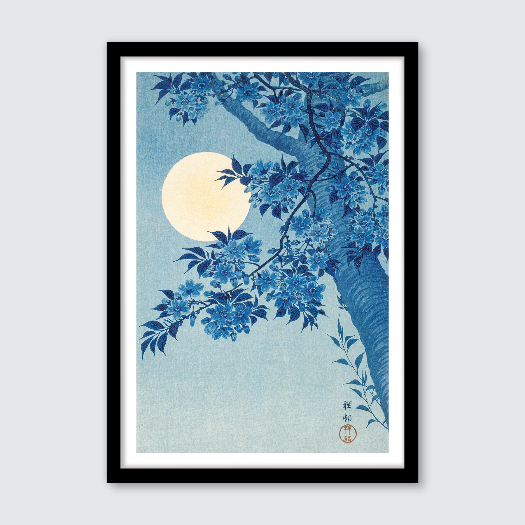 Blossoming Cherry on a Moonlit Night