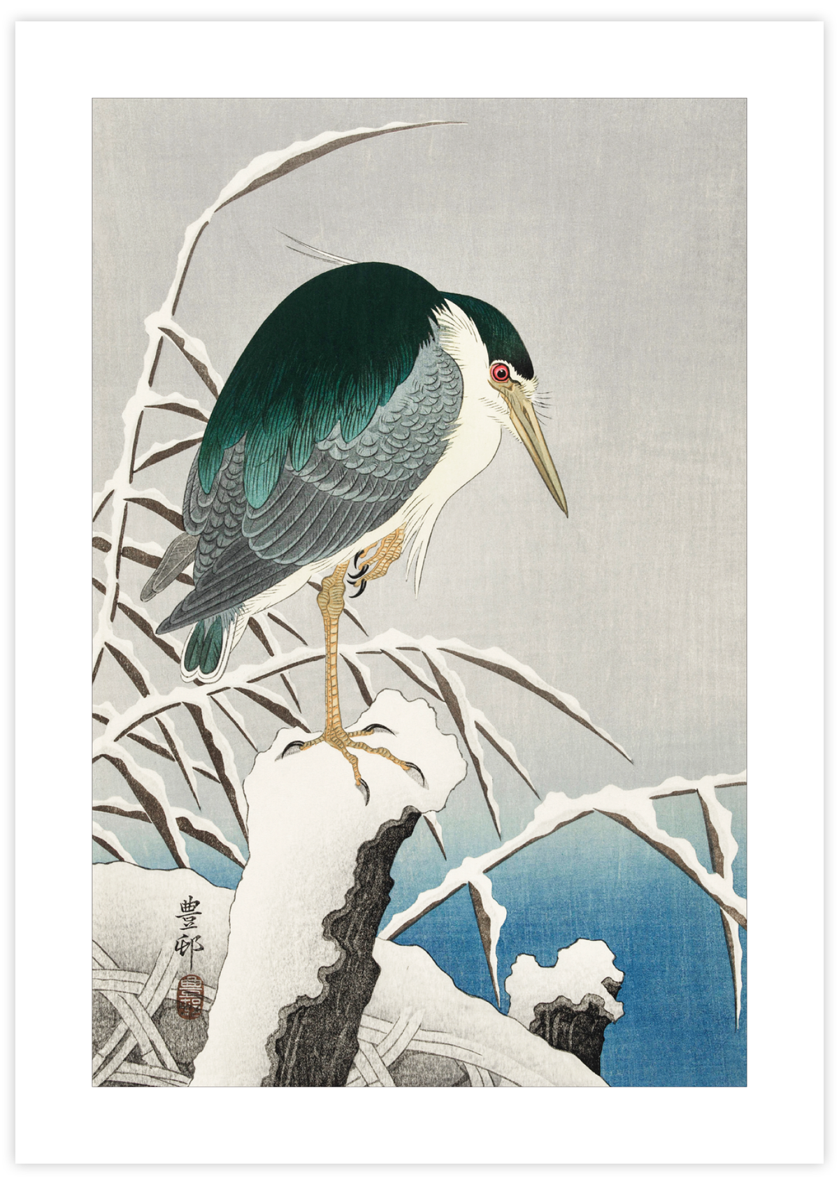 Heron in Snow