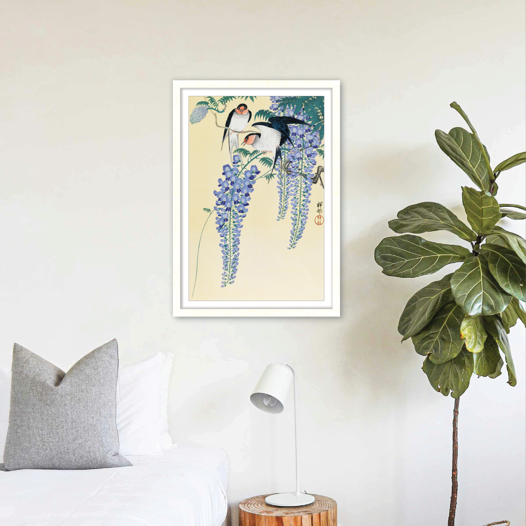 Swallows & Wisteria