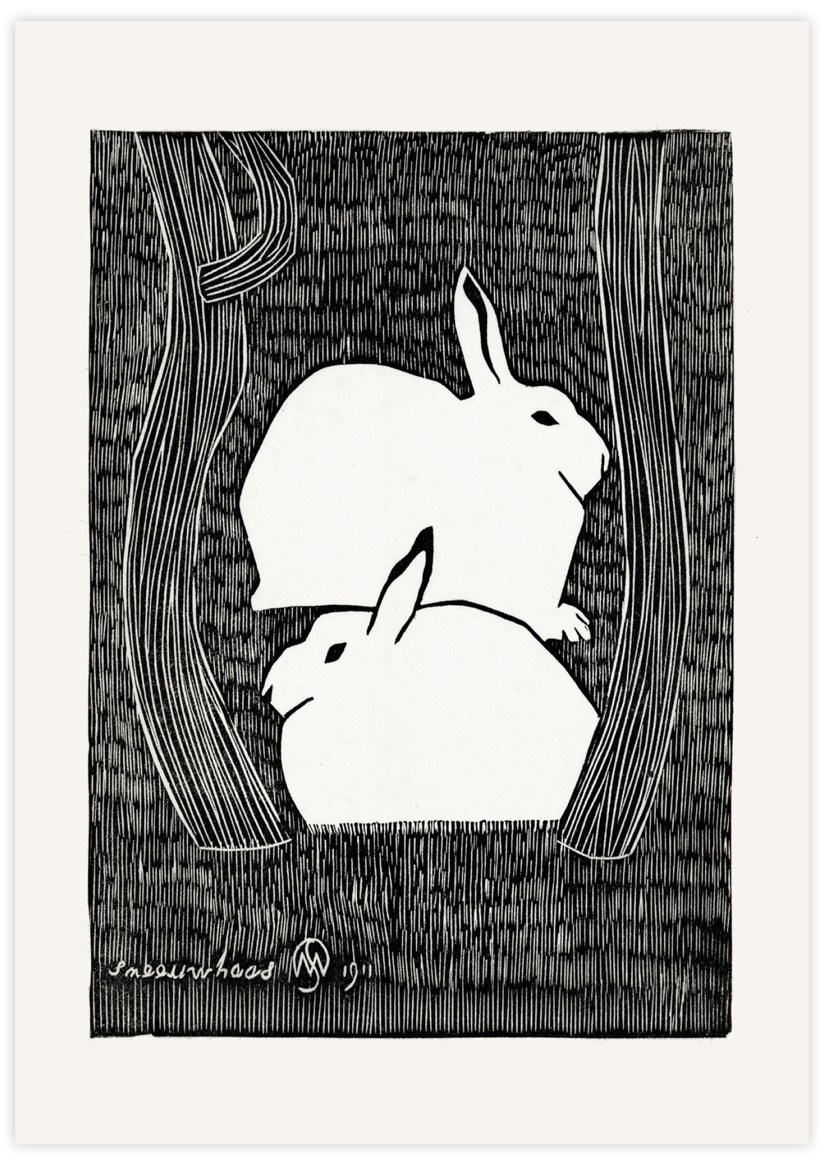 Two Snow Hares (1911)