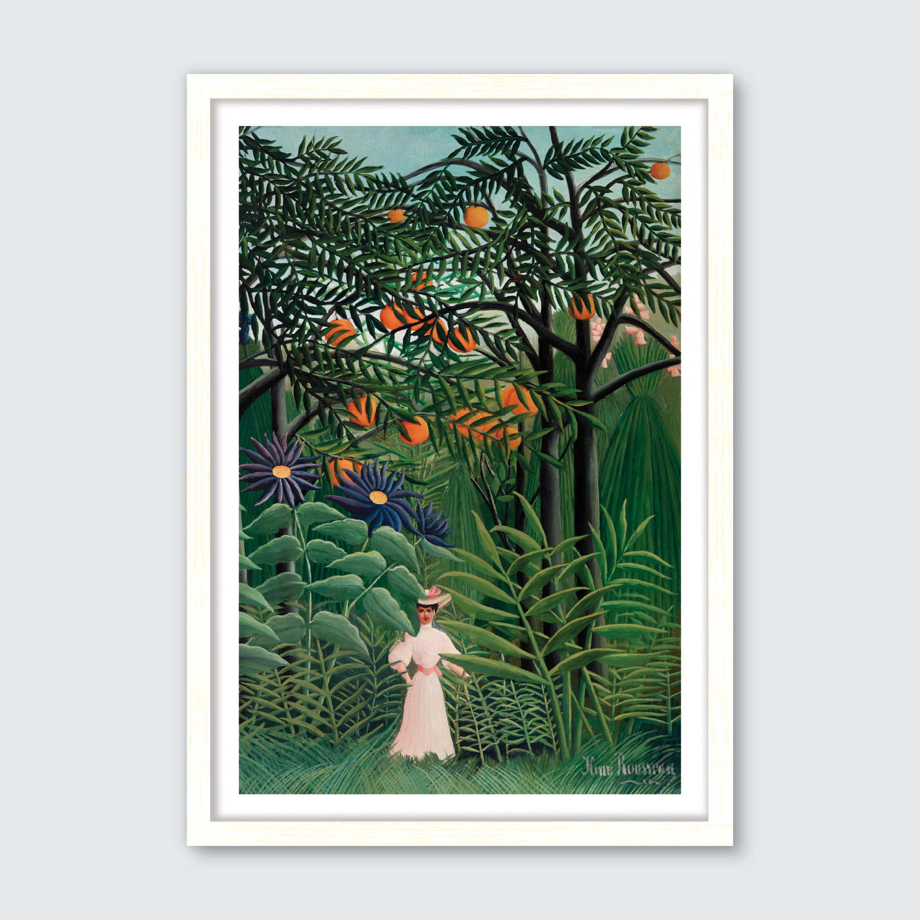 Woman Walking in an Exotic Forest