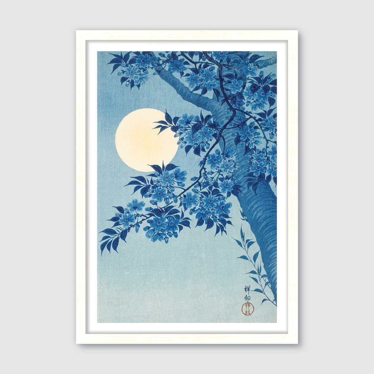 Blossoming Cherry on a Moonlit Night