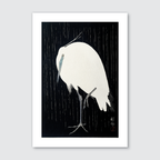 Egret in the Rain