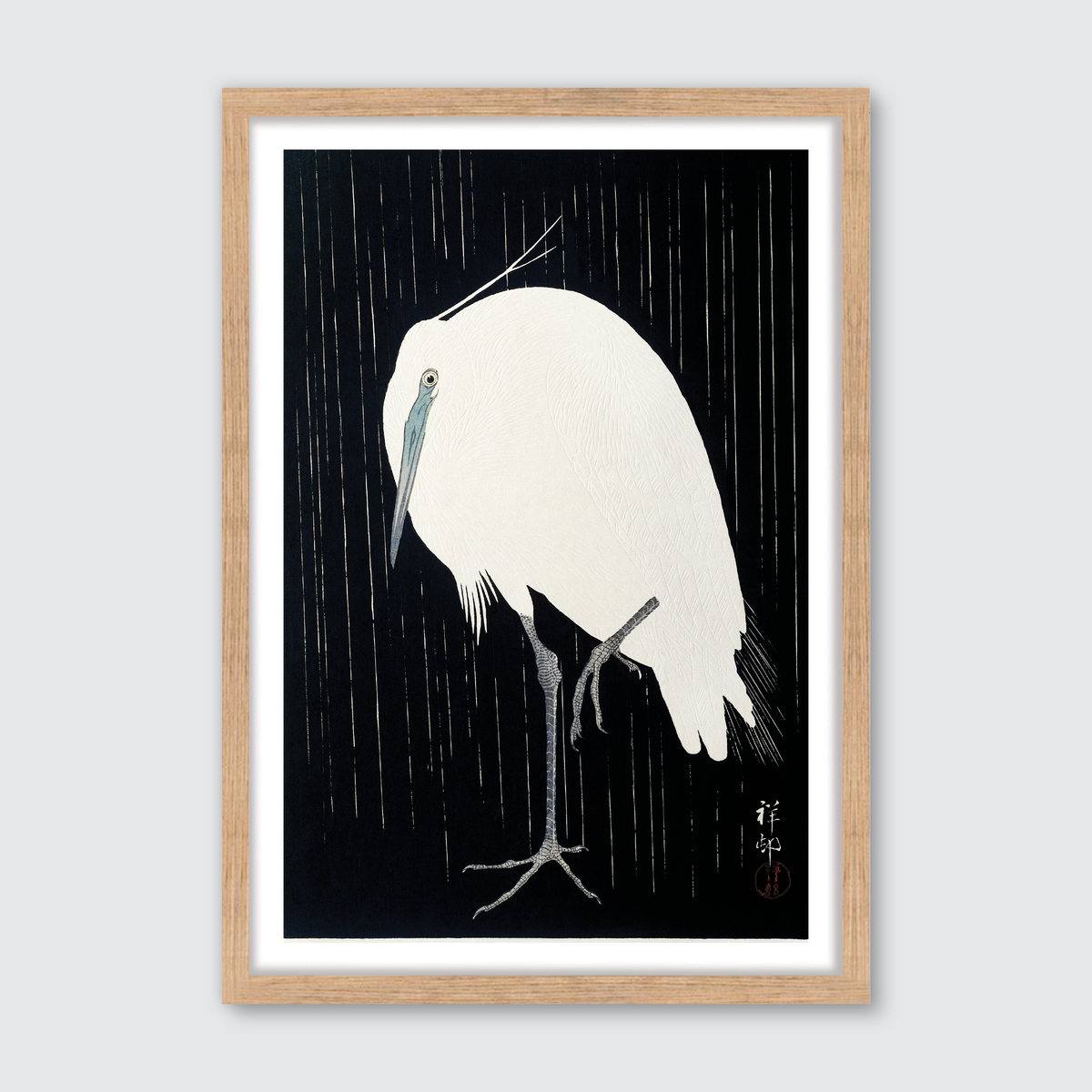 Egret in the Rain