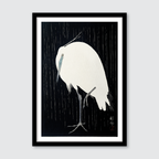 Egret in the Rain