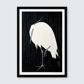 Egret in the Rain
