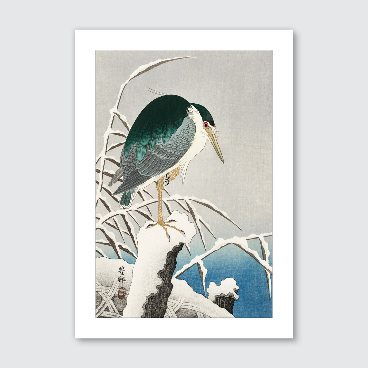 Heron in Snow