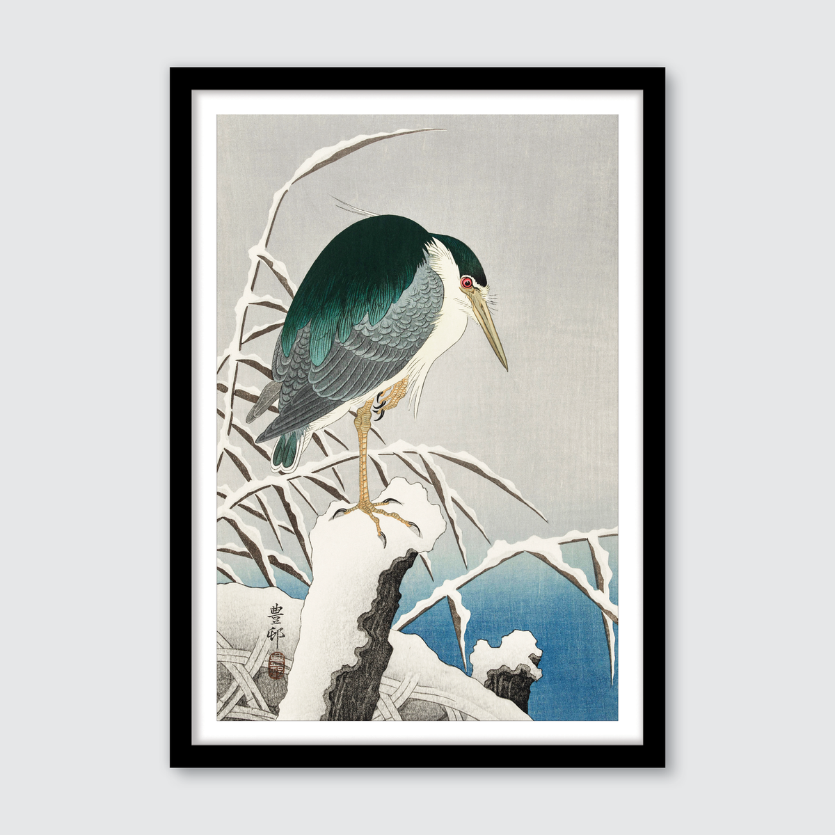 Heron in Snow