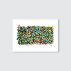 Colourful abstract painting on a white background.