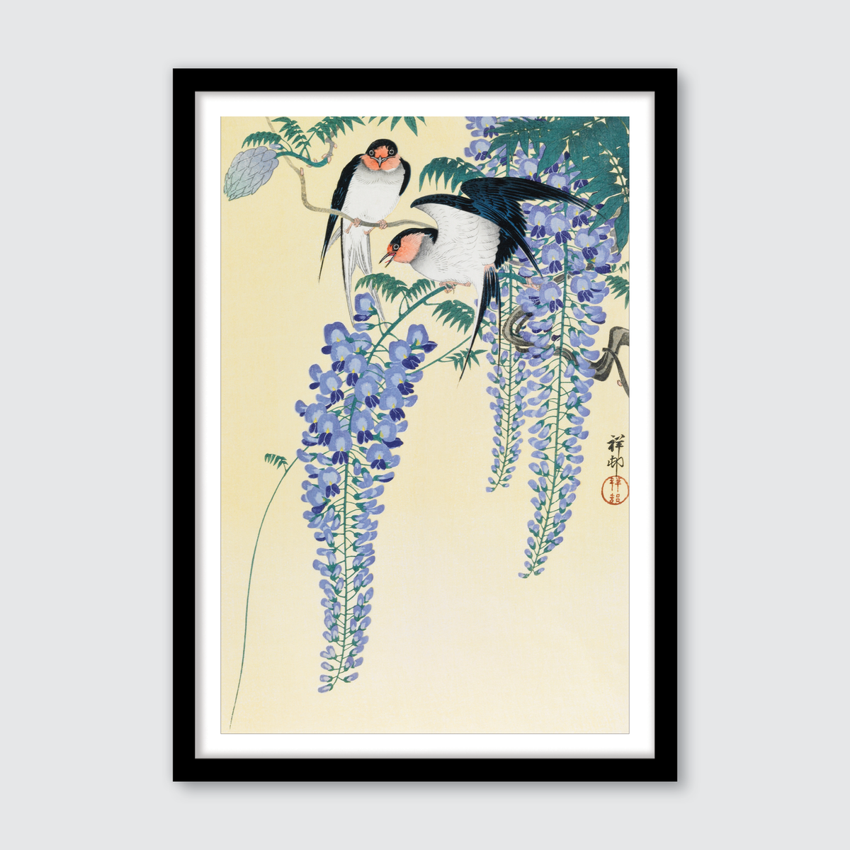 Swallows & Wisteria