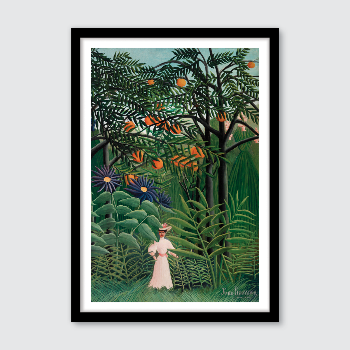 Woman Walking in an Exotic Forest
